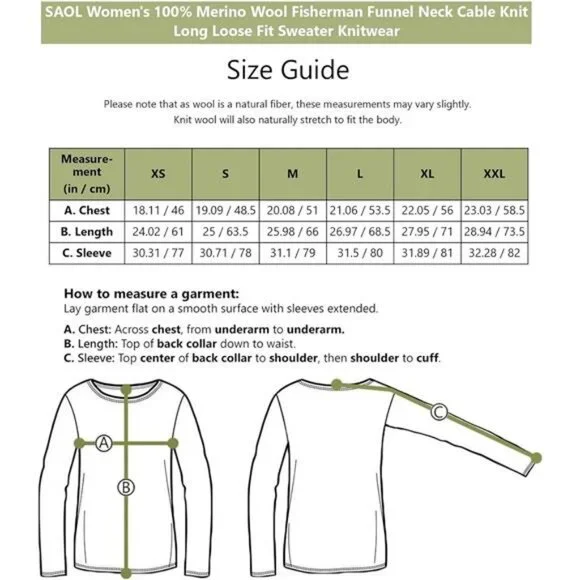 Sweater for Women - Made of 100% Merino Wool - Cable Knit Ladies Pullover